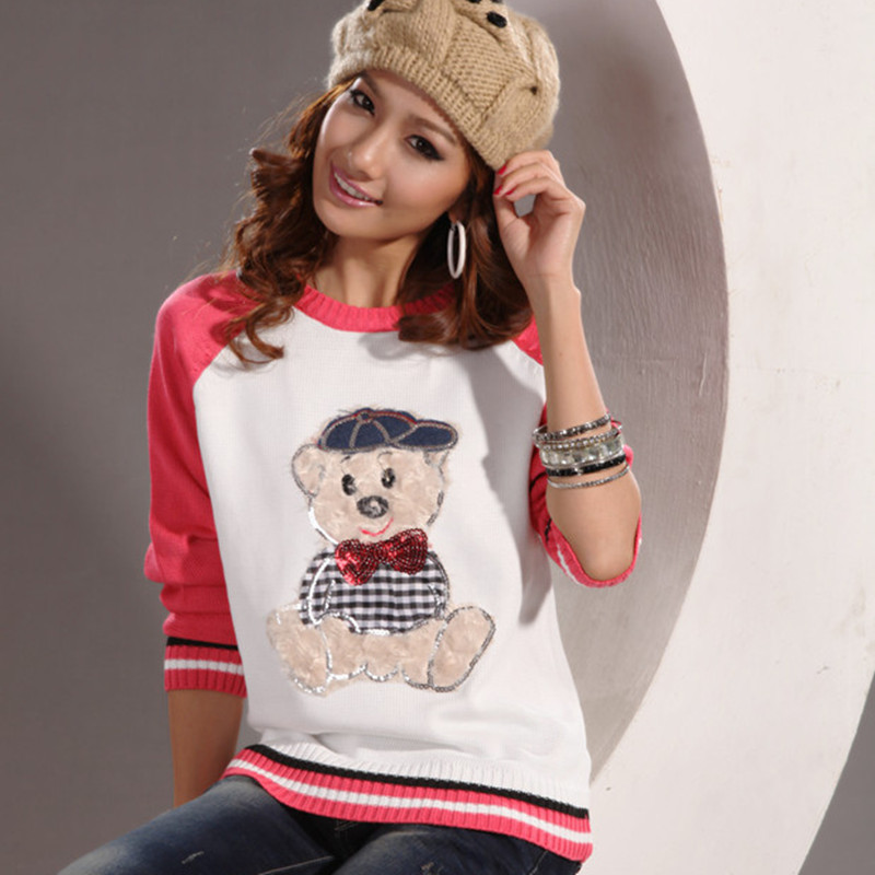 学院风毛衣套头毛衫...