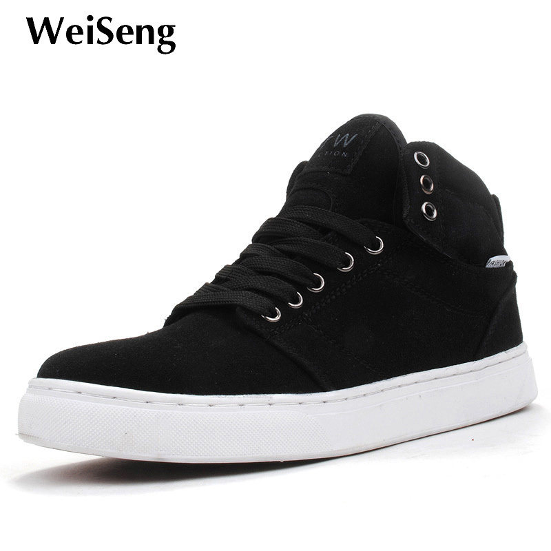Weiseng春季新品休闲男鞋潮鞋日常休闲鞋子英伦皮鞋韩版潮流板鞋