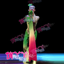 且吟春语舞蹈服装/且吟春雨舞台演出/民族比赛水袖舞/独群舞/儿童