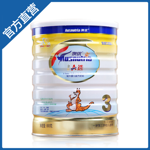  进口奶粉 澳优奶粉3段 澳优金装A选 婴儿奶粉三段 800g 买3罐送1