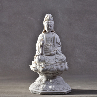 戴玉堂 德化陶瓷佛像 观世音菩萨佛像摆件/12寸八角座观音 D06-91