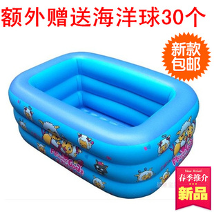 婴幼儿童游泳池小孩宝宝s波波池球池送海洋球成人充气大号加厚包