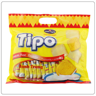  零利润越南进口零食品Tipo白巧克力鸡蛋牛奶味 面包干300g不包邮