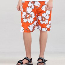 外贸精品 夏威夷风情五分裤/热裤/情侣沙滩裤 男款 黄色系列