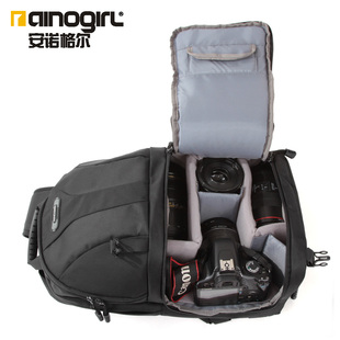  安诺格尔侧开单反相机包 单肩斜挎摄影包/时尚数码电脑包 A1093