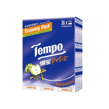 Tempo得宝纸巾 迷你手帕纸 36包餐巾纸 苹果木味 高品质纸手帕