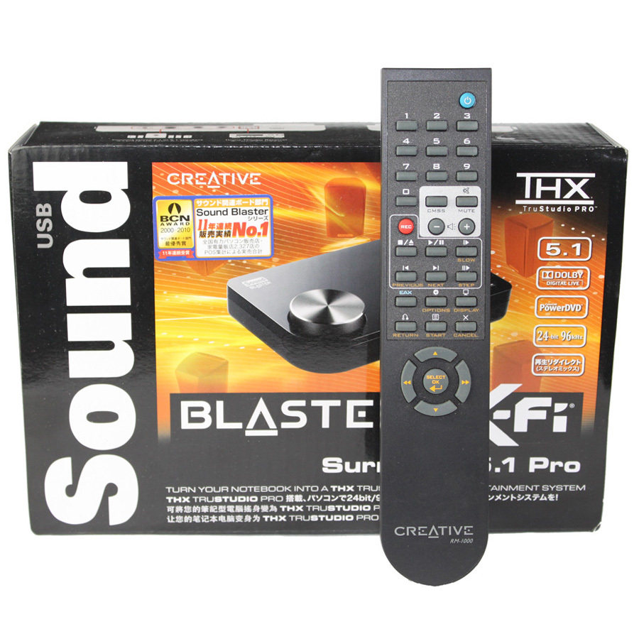 创新 X-Fi Surround 5.1 PRO USB SB1095 笔记本声卡 带遥控器