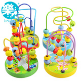 木制玩具 益智玩具 串珠绕珠游戏 迷你小绕珠 动物底盘 4款可选L5