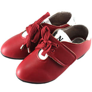  帮登儿童休闲鞋女 PU皮 纳帕纹 塑胶 不限季节车缝线 魔术贴皮鞋