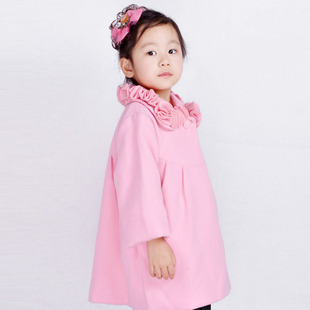  包邮新春特惠秋冬装童装宝宝女童韩版儿童呢大衣中小童加长款外套