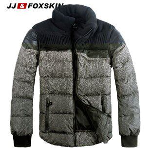 实拍杰克福克斯 冬季新款 男士休闲厚款羽绒服   140001