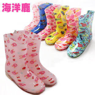  正品海洋鹿儿童雨鞋 宝宝雨靴水鞋 时尚防滑 男童女童 配鞋垫！