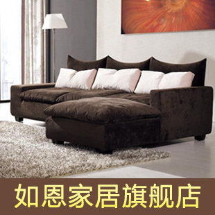 如恩家具 休闲布艺沙发 转角沙发 三人客厅组合沙发 特价SHEEP X2