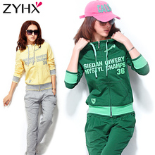自由呼吸-2012春季女装韩版休闲套装 连帽拉链开衫<span class=H>卫衣</span>两件套A12