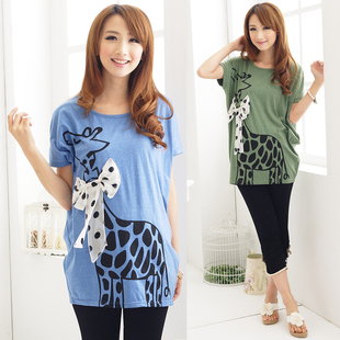 Female Royal maternity dresses of summer Korean new style bat sleeve women t-shirt 12,216