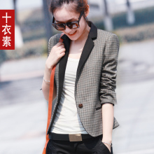 品牌特卖格子西装外套修身小西装女韩版女装西服小西服新款春秋 品牌特卖格子西装外套修身小西装女韩版女装西服小西服新款春秋