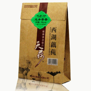  老品牌 杭州特产 天荷西湖藕莼 龙井茶香150g 西湖藕粉纯 礼品装