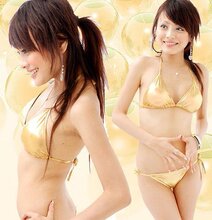 四种穿法 迷你性感 绸缎 光面比基尼 文胸内衣 8色入55g