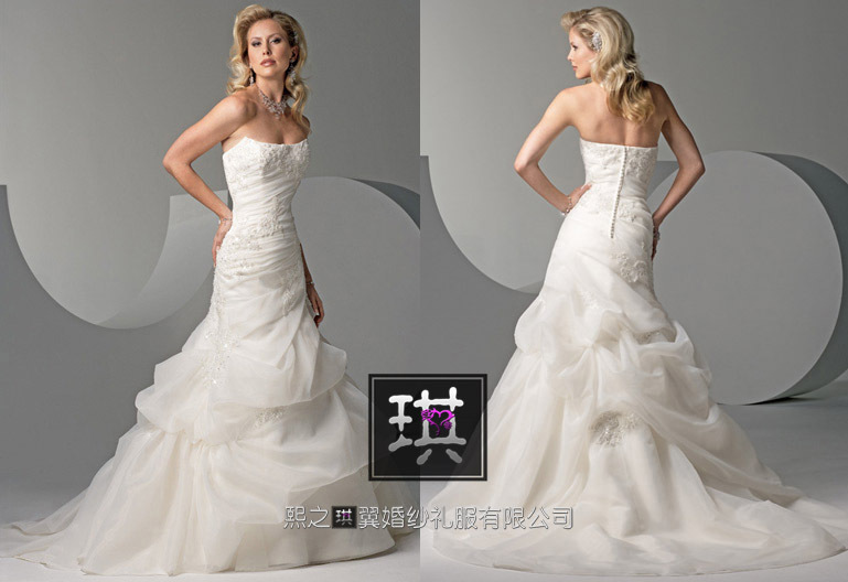 2012年新款北京收身大鱼尾婚纱QV-164 2012年新款北京收身大鱼尾婚纱QV-164