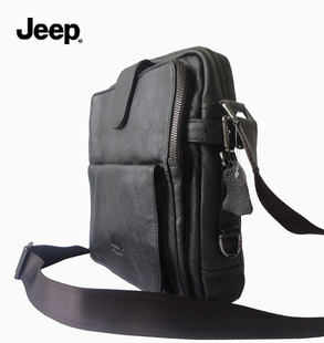  冬新款吉普包Jeep真皮男包包单肩包斜挎包男式牛皮包外贸正品