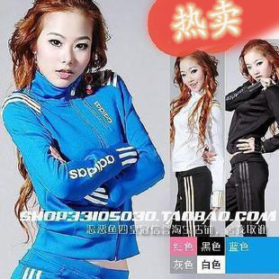 盈楹批发 新品Adidas运动服南韩丝运动套装女款130X8828