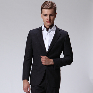  罗蒙 正品 男士修身加香味羊毛套装西服 #3S21053