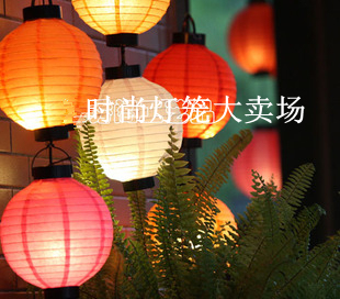  LED20CM电池灯笼 节日装饰/纸灯笼 手提灯/吊灯/手提灯笼