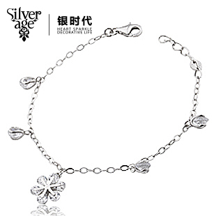 银时代专柜正品【雪花飘飘清凉之夏】手链 925纯银饰品 结婚 送礼 银时代专柜正品【雪花飘飘清凉之夏】手链 925纯银饰品 结婚 送礼