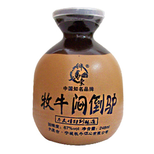  内蒙牧牛绊马索67度经典坛装闷倒驴(248ML)纯粮高度草原白酒烧酒