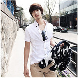PLOR10款 时尚经典百搭韩范儿必备修身纯色百搭精品衬衫4色入