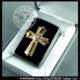 韩版原装ZIPPO 黑冰镶钻十字