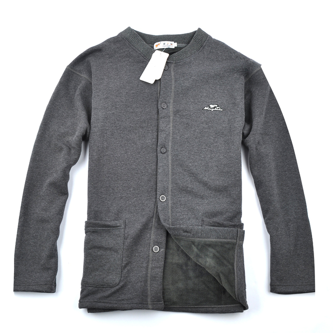 纯棉加厚男士<em>保暖</em>开口衫加肥加大中<em>老年保暖内</em>