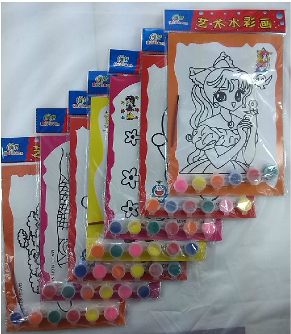 06 Conjoined Watercolor Painting 26 Pigment 1 brush Powder painting Rubber painting Sand paintingin the Toy/Childs/Puzzle/Building block/Model , Handmade/Creative DIY , Sand painting/Plastic painting/Other paintings category - from Buy2taobao.com to provide professional Taobao agent buy service