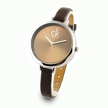 Calvin Klein CK simple elegante cinturón de dama delgada damas relojes de moda relojes Corea del café
