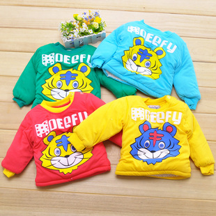  朵朵云秋冬童装 可爱小老虎儿童加厚棉袄 圆领套头棉衣棉服