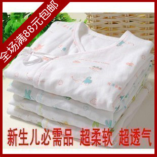  特价宝宝夏装 西松屋新生儿双层纱布蝴蝶衣/婴儿连体衣 宝宝内衣