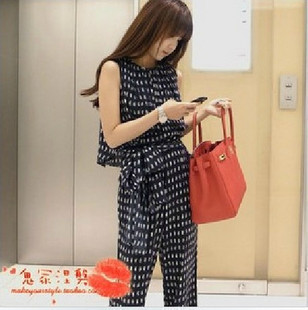  欧美春夏装韩国babie最爱欧范蝴蝶结腰带连身裤 女 连体裤 大牌风
