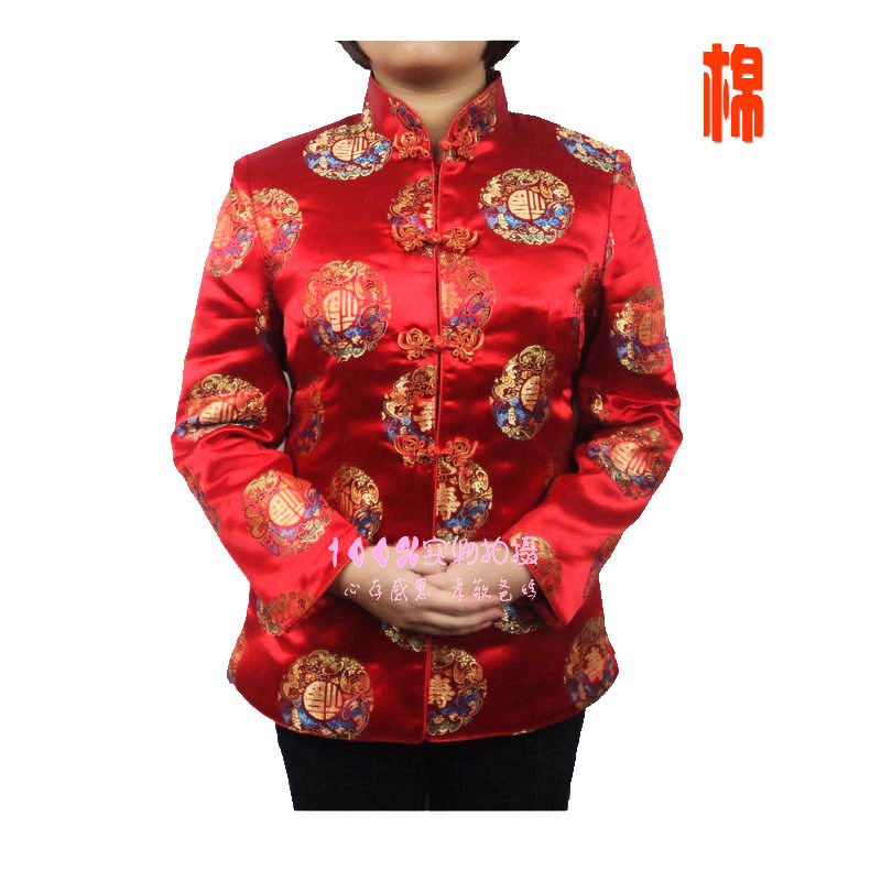 中老年秋冬女士唐装外套 女装妈妈装生日婚庆福寿唐装棉衣W233-A