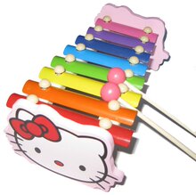 新款 立体8音钢片敲琴木琴音乐玩具敲琴玩具乐器玩具 多款随机