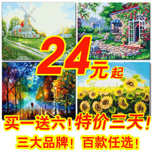 数字油画 40X50百款特价三天!diy手绘 客厅玄关餐厅卧室装饰油画
