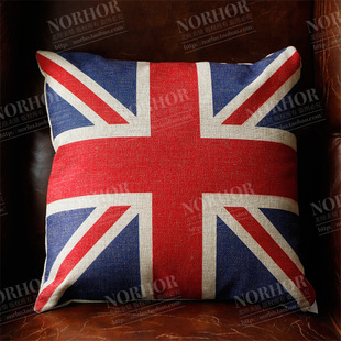 Buy 3 get 1 free/American rural/natural linen cushion pillow (with liner)/m-Word flag flags control 5