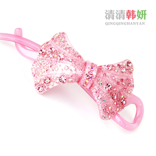  韩国蝴蝶结水钻头饰韩版头花发卡香蕉横竖马尾扭扭夹新娘结婚发饰