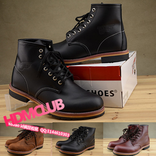  red wing 红翼9013牛皮靴工装靴男靴黑色马丁靴潮户外靴英伦