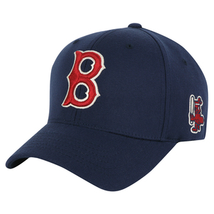 MLB正品棒球帽|红袜队|红标深蓝色|侧面小人图