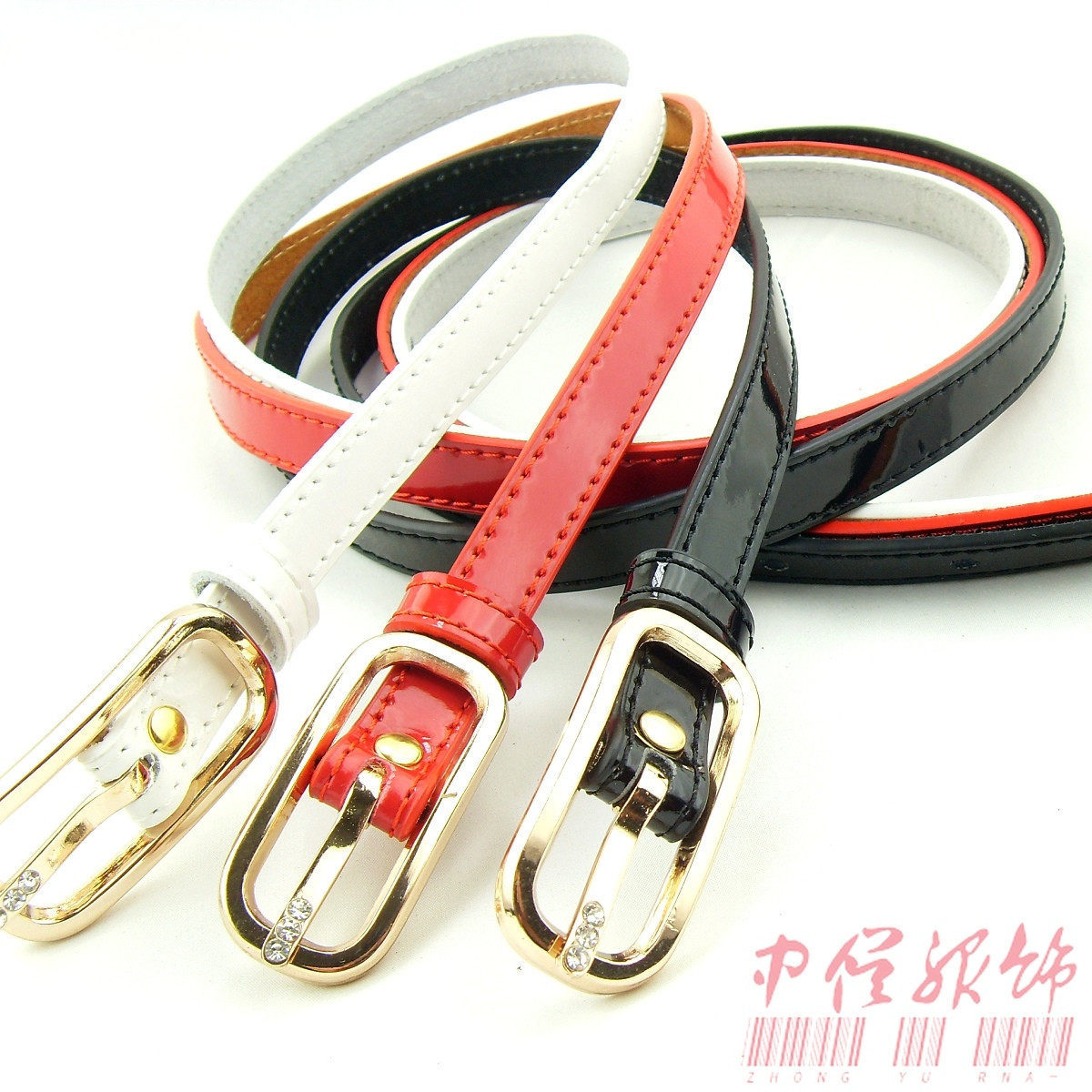 专供百搭双环对扣 牛皮松紧<em>女士腰带</em> 弹力女式