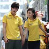 樱子淘园2012新款夏裝短袖翻領情侶裝韩版女裝男装T恤衫针织衫sy9