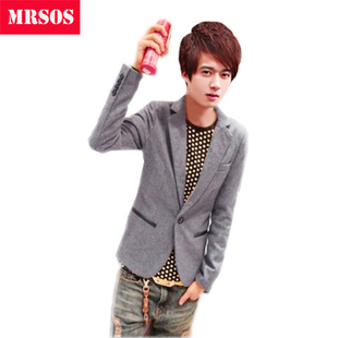  Mrsos 韩版时尚修身休闲男生士西服 正品小西装潮牌式外套 春秋装