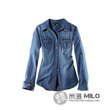 2011新款 H德国款牛仔衬衫  翻领 衬衫 女 现