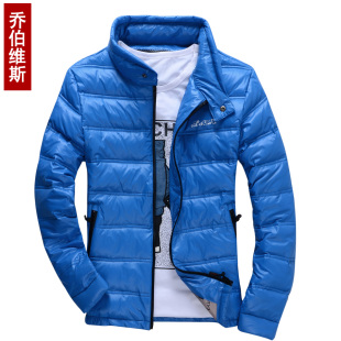  冬季男装新款 时尚男士韩版修身短款立领羽绒服 潮男休闲上衣外套