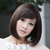 卡琦诺女士假发短发女 bobo头蓬松梨花头圆脸 方脸修脸短假发包邮